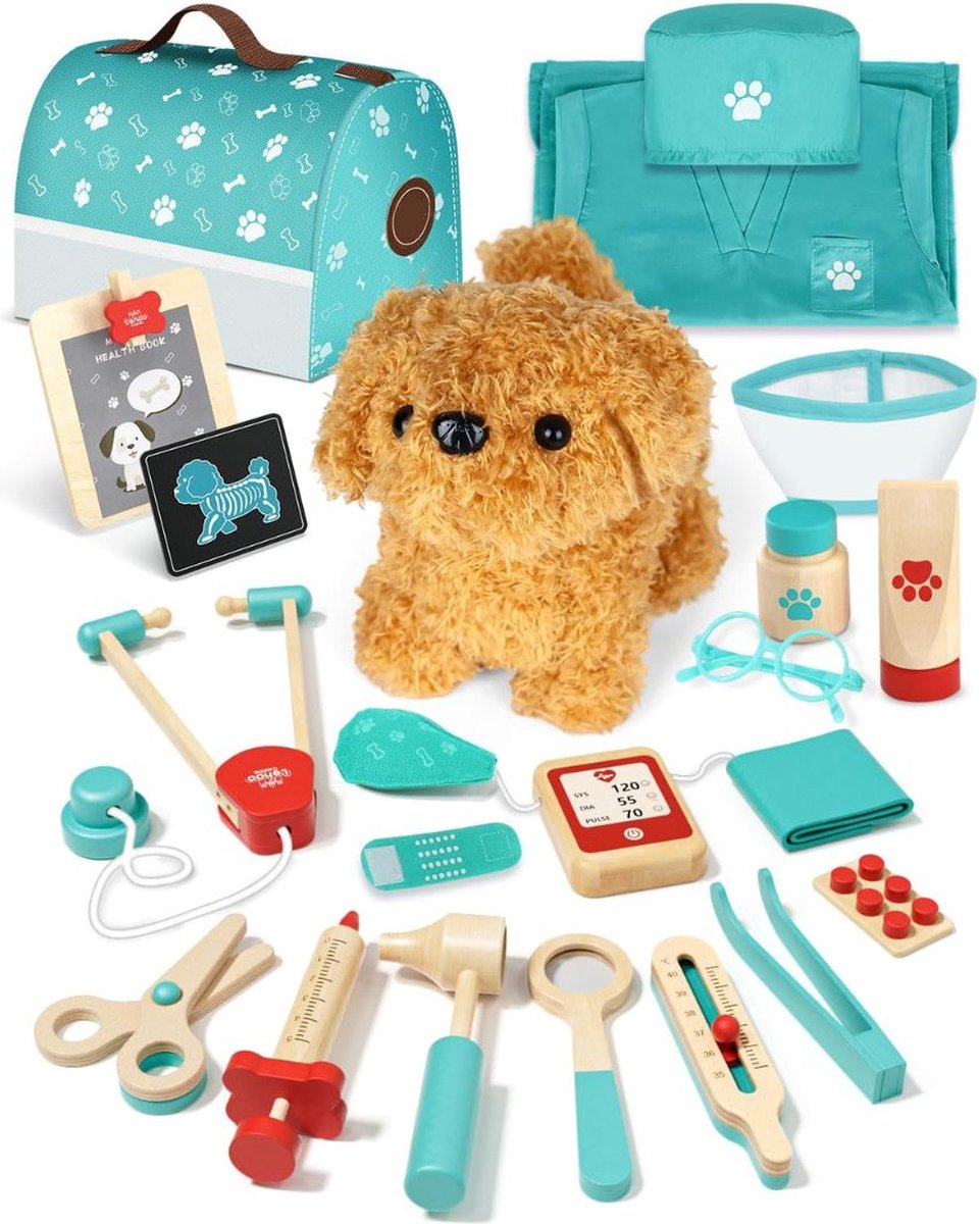 MKSS® Dierenarts Speelgoed - Dokterset Kind - Kinderspeelgoed 2 Jaar - Groen