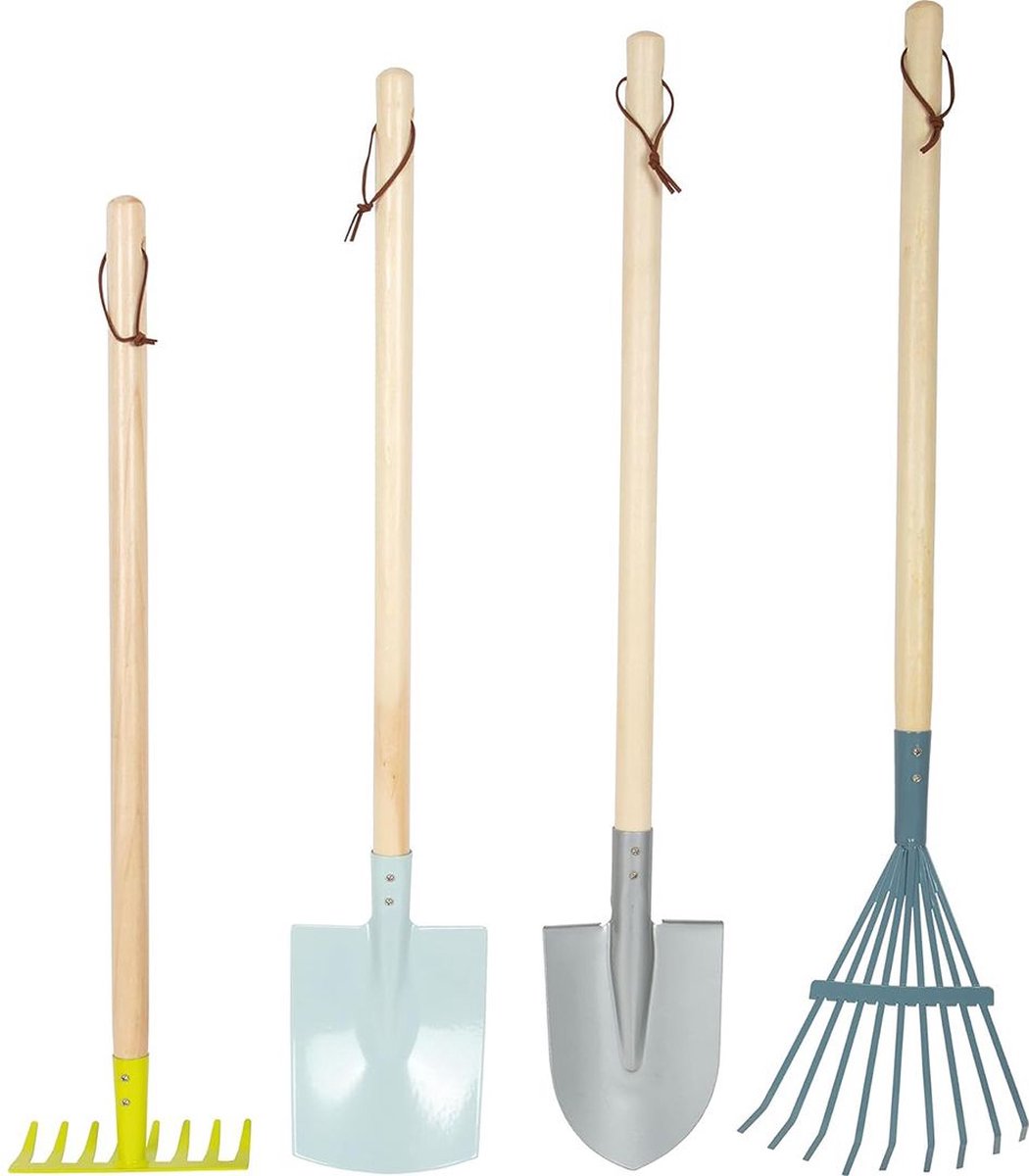 MKSS® Kinder Tuinset - Strandspeelgoed - Strandschep - Kinder Tuingereedschap - Hout