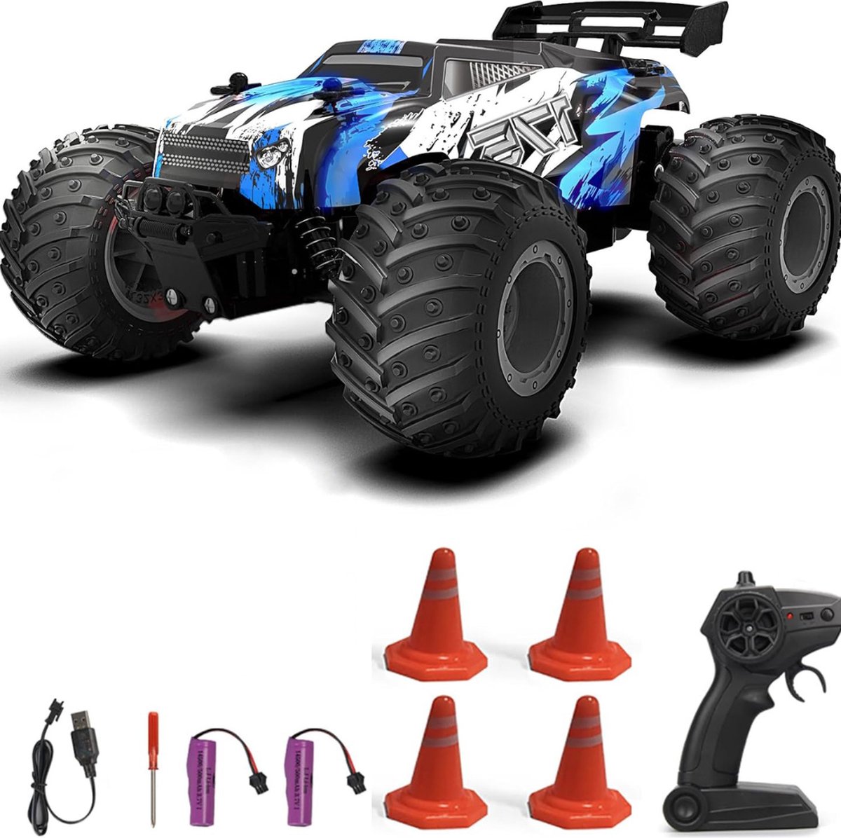 MKSS® RC Auto Volwassenen - Bestuurbare Auto voor Buiten - Offroad - Blauw