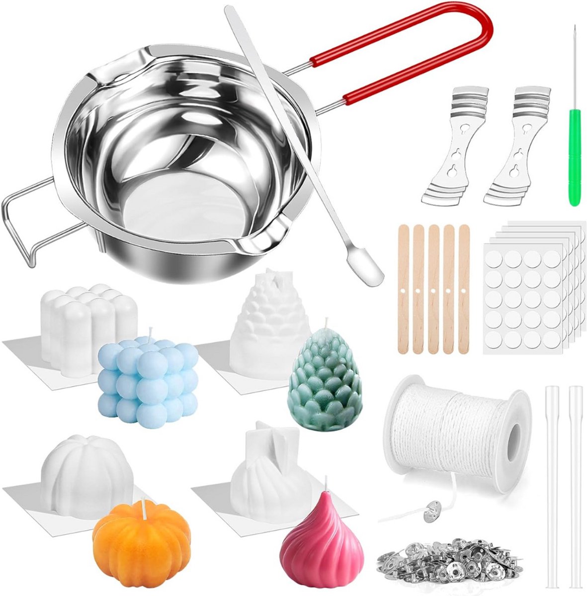 MKSS® Smeltpan Kaarsvet Set – Smeltpan voor Kaarsen - Kaarsen Maken Starterspakket – Candle Making Kit
