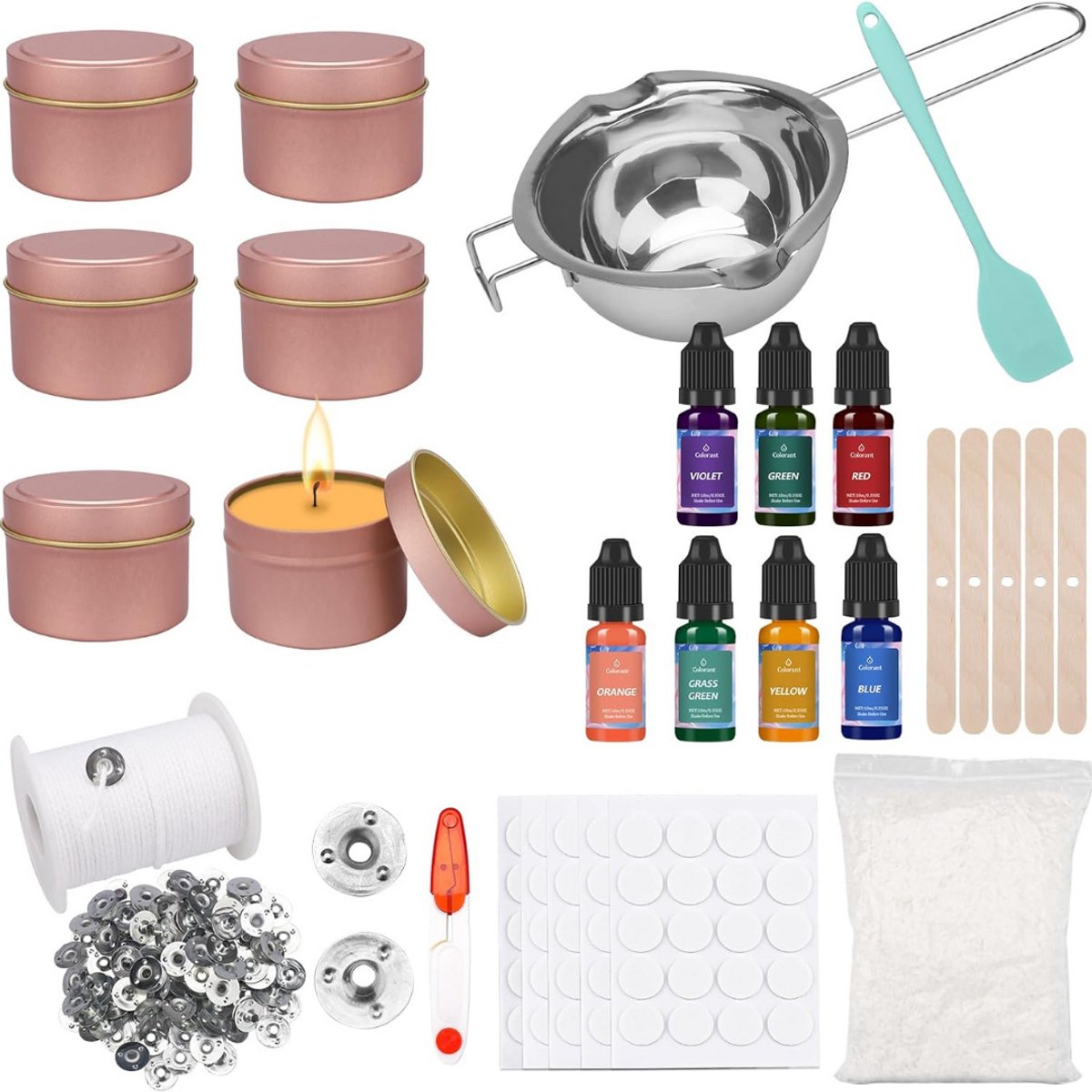 MKSS® Smeltpan Kaarsvet Set – Smeltpan voor Kaarsen - Kaarsen Maken Starterspakket – Candle Making Kit