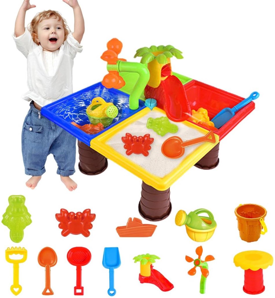 MKSS® Watertafel - Zandtafel - Speeltafel voor Kinderen - Activiteiten Tafel voor Baby en Kinderen - Eiland