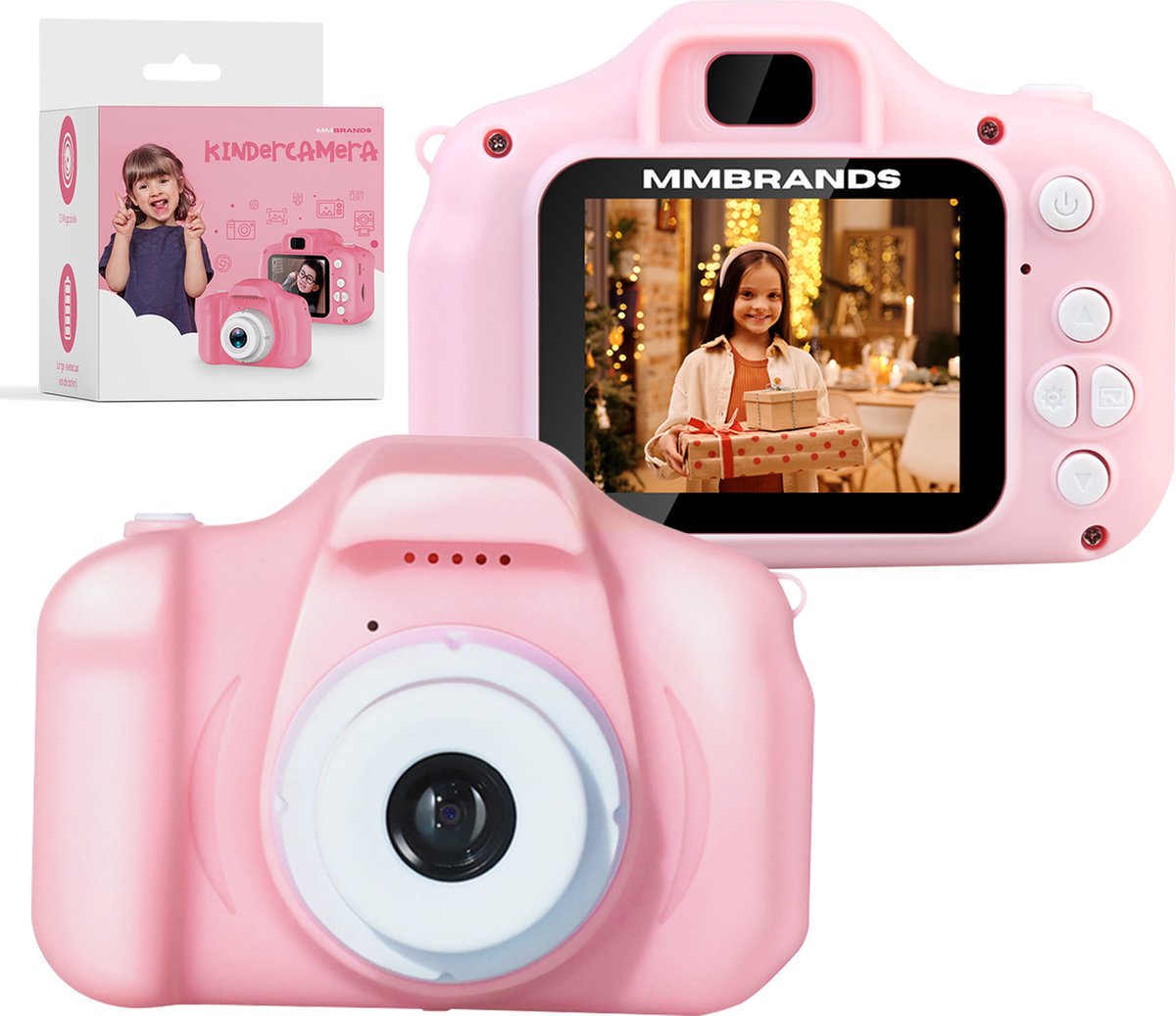 MM Brands Kindercamera – Kids Camera – Speelgoed Fototoestel Voor Kinderen – Digitaal – Incl. 32GB SD-Kaart - Roze