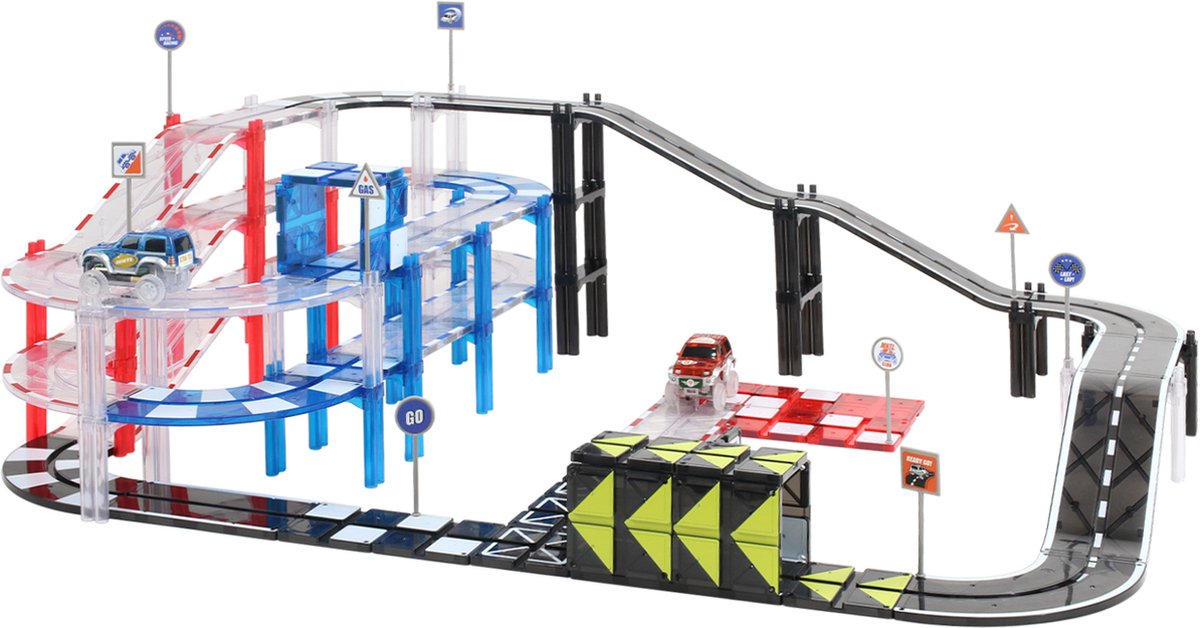 MNTL Magnetische Autobaan Set 72-delig