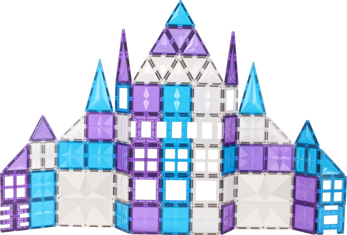 Magnetic Tiles 120 Stuks MNTL - Magnetisch Speelgoed - Star Magnetic Tiles Ice and Snow - Montessori Speelgoed - STEAM Speelgoed - Speelgoed vanaf 3 jaar - Magnetische Tegels