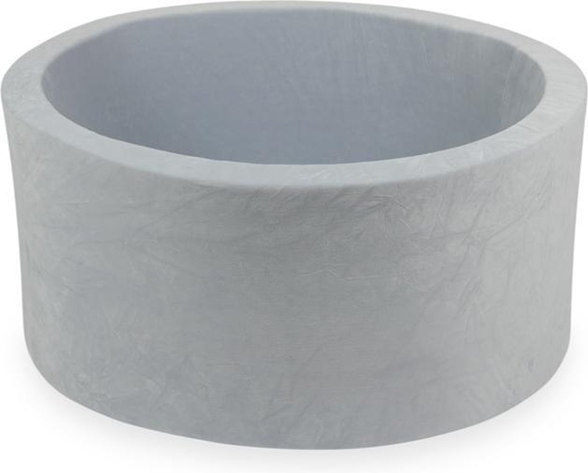 Ballenbak XL Rond 90x40 Soft Velvet Light Grey Moje