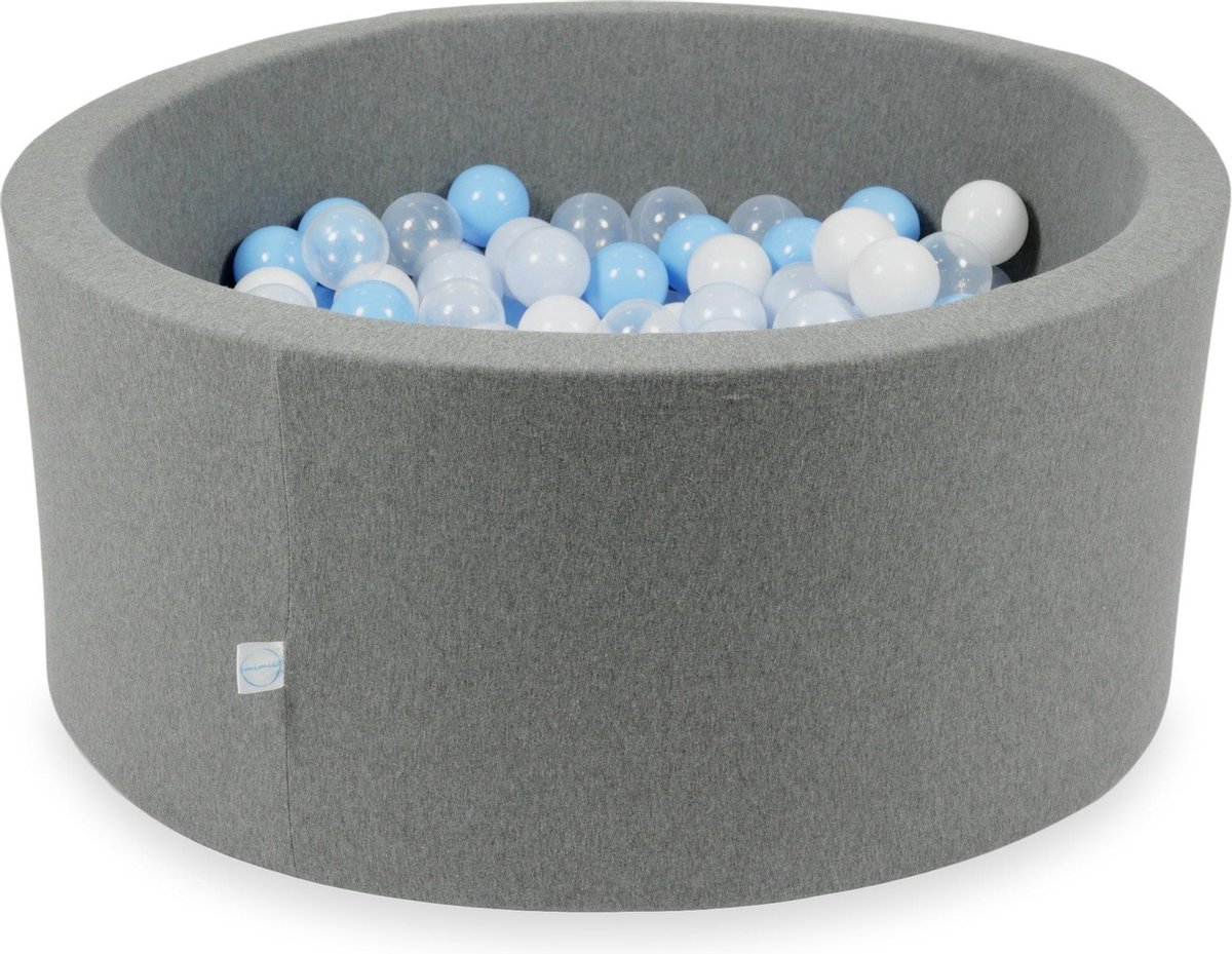 Grijs ballenbad Moje • Rond 90 x 40 cm • Inclusief 300 ballen diameter 7 cm