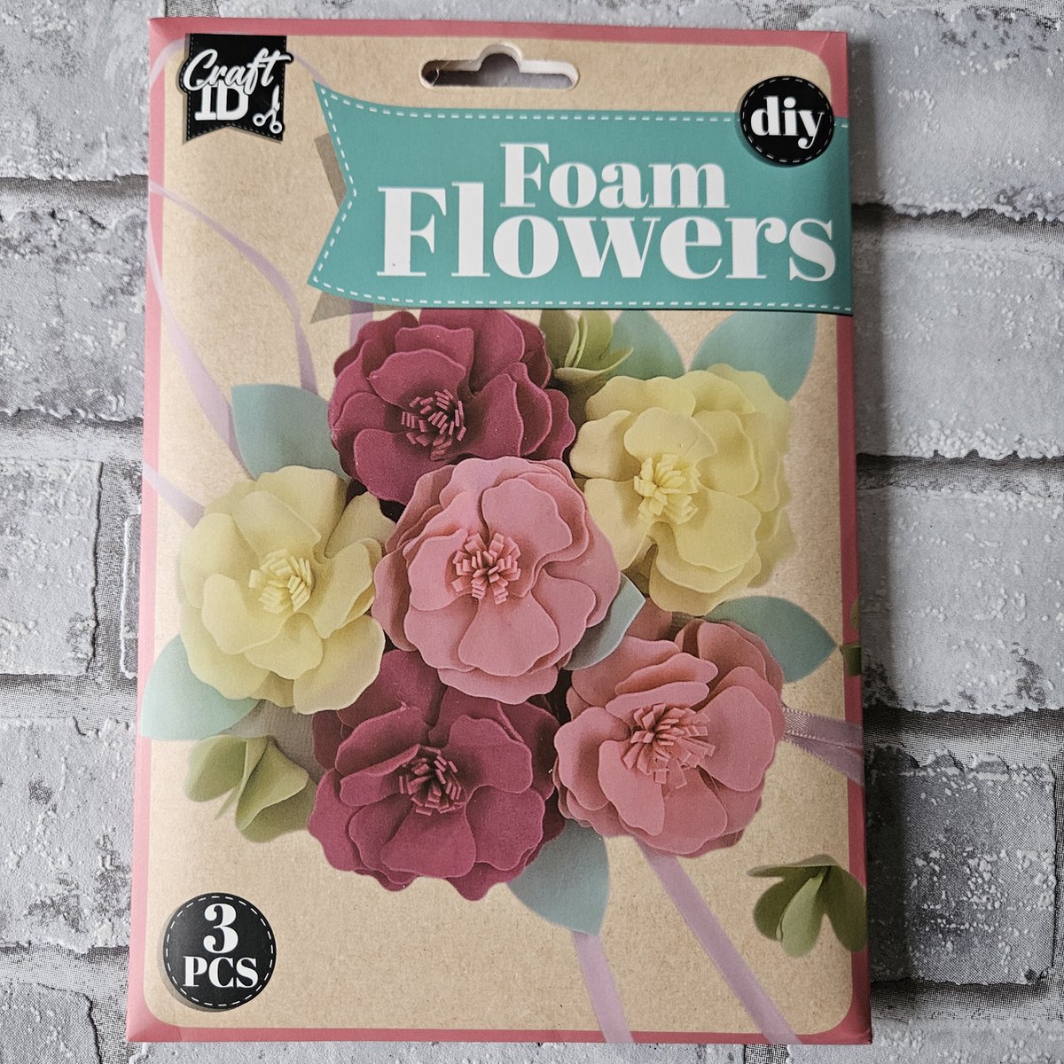 Foam bloemen roze, diy kit, zelf bloemen boeket maken