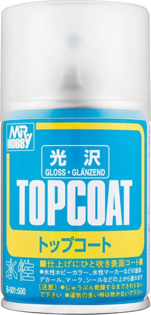 MR.Hobby Hobbyverf - Coat B-501 Glanzend - Vernis Spray - 86ml Verf spuitbus - 86 ml