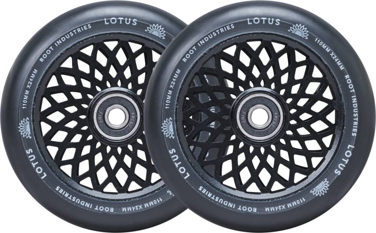 Root Lotus Stuntstep Wielen 2pc. - Black Black