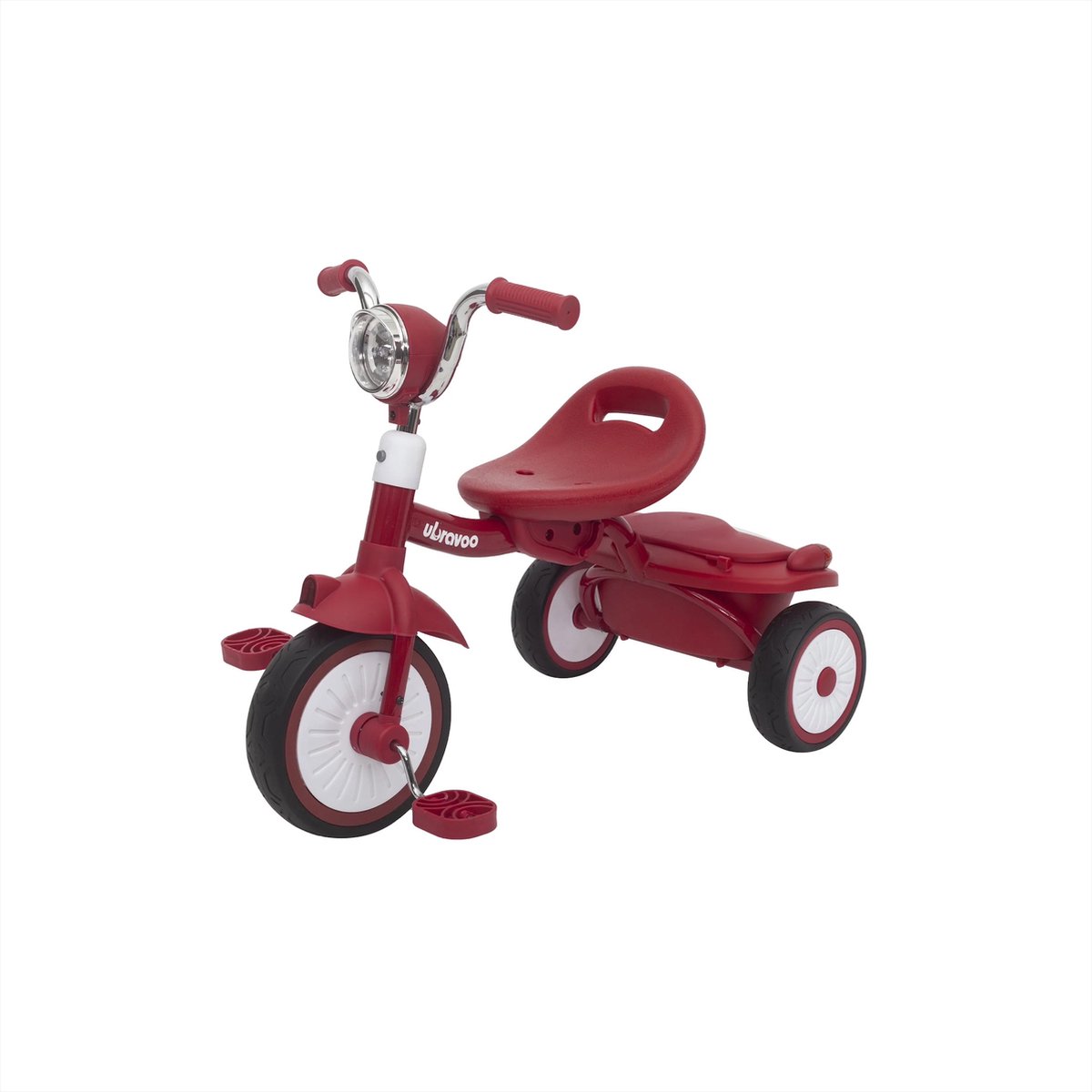   - Babyfiets - Opvouwbare driewieler - Rood - Schokabsorberende wielen - Fiets - Baby - Peuter - 1 tot 5 jaar - Met trappers - Voor binnen en buiten