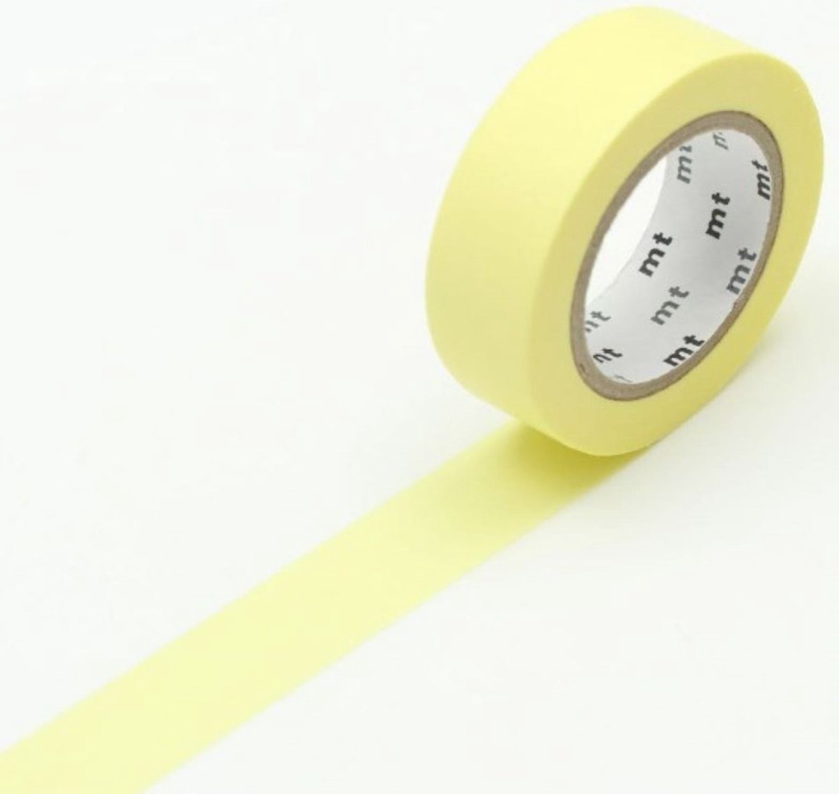   Pastel lemon - 10 meter x 1,5 cm breed - Washi Tape licht geel