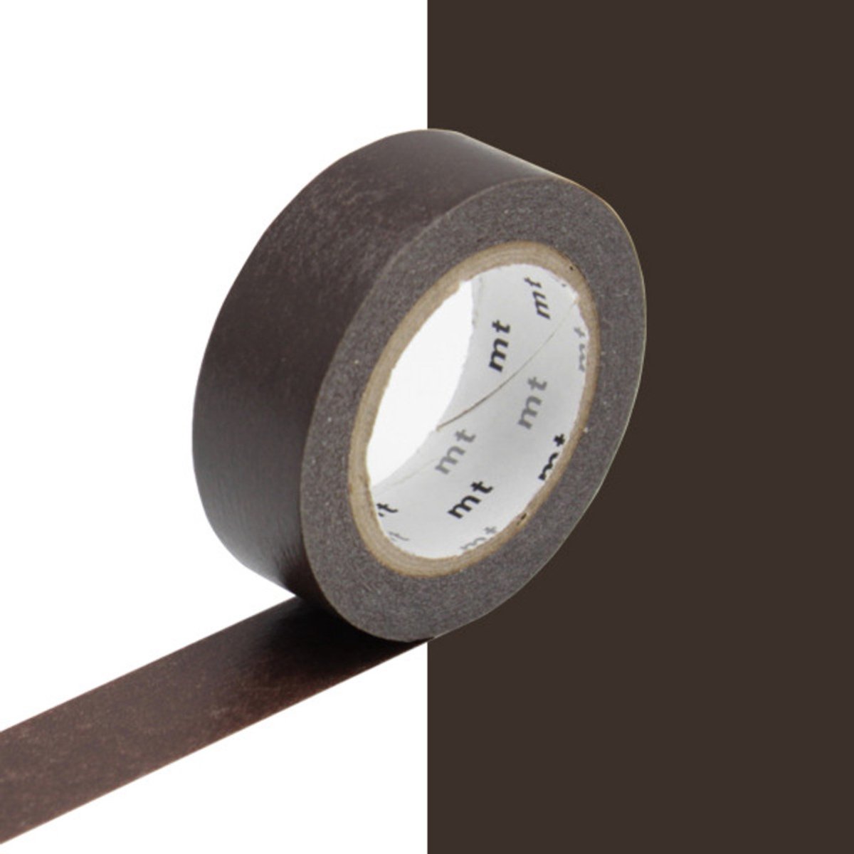 MT Washi Tape Bruin - Cocoa - Masking tape Brown 7 meter x 1,5 cm.