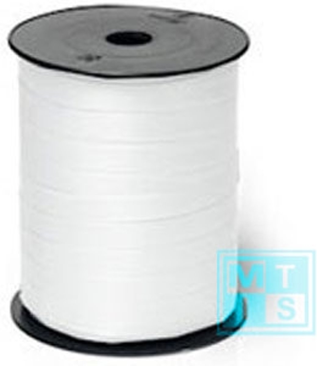 Krullint Wit - 10mm breedte – 250 mtr lengte - Kl-Wit-10mm-250MTr