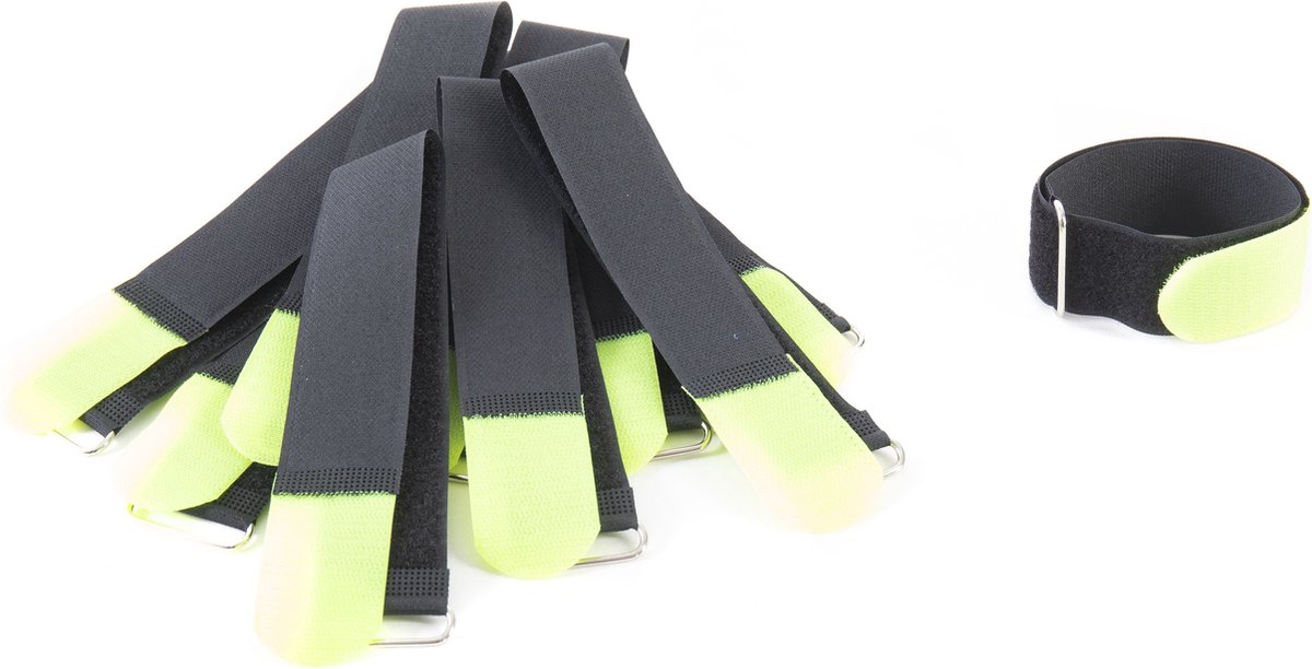   kabel klitteband geel 40cm, 10er Set  - Kabelriem