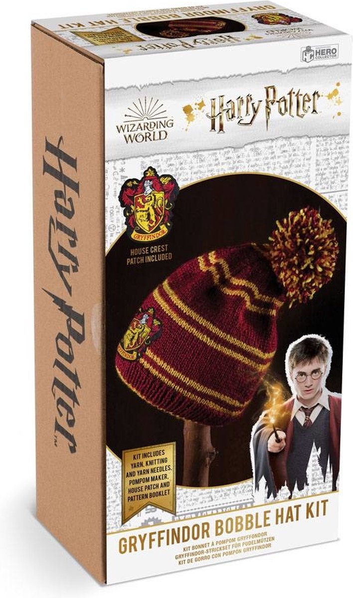 Harry Potter - Griffoendor - winter muts met pompom breipakket