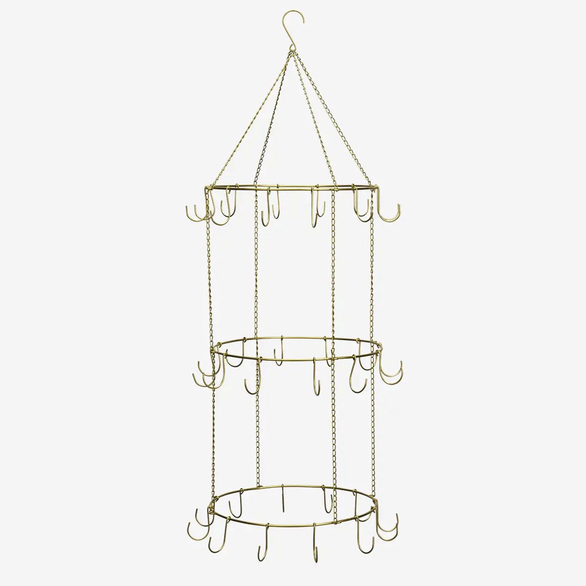 Madam Stoltz - Metalen Hanger met Haakjes voor Ornamenten - antiek messing