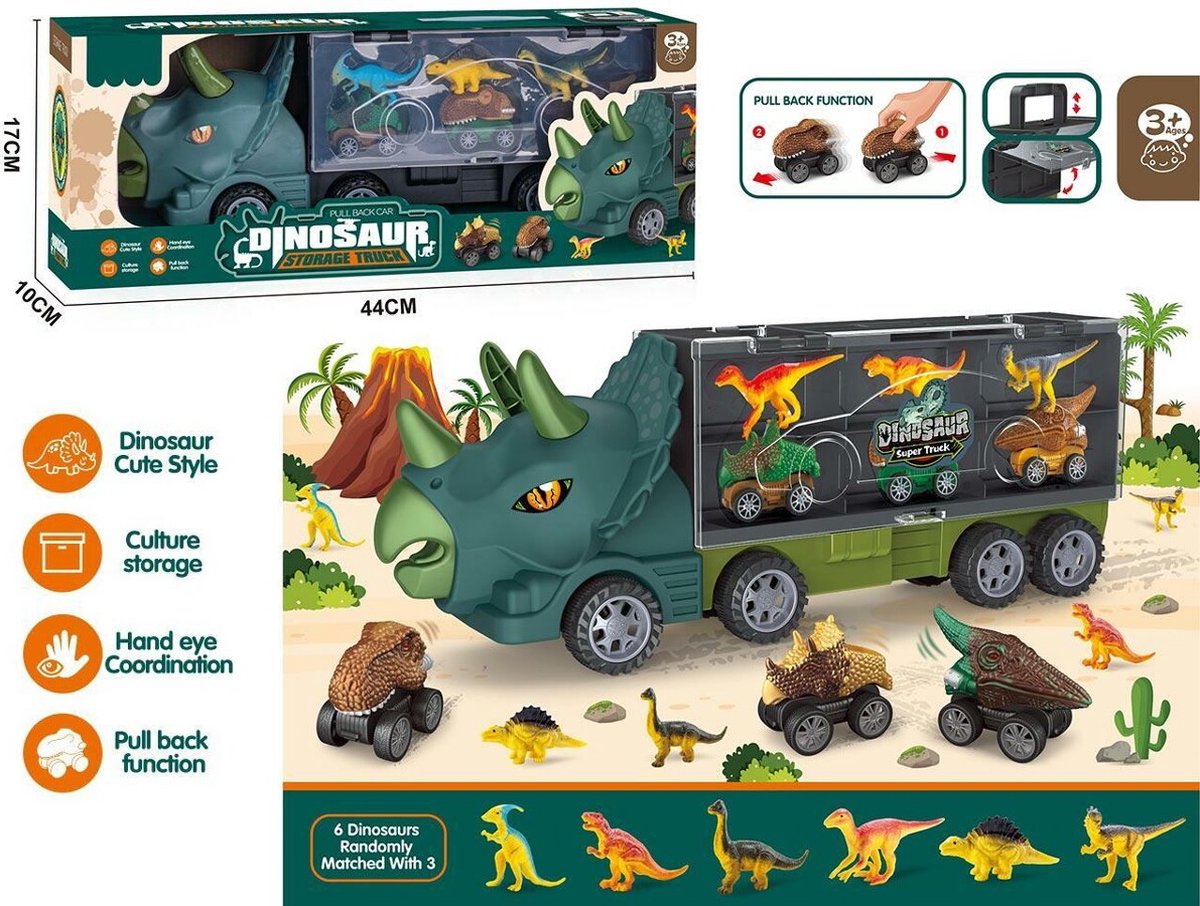 MADEJ dinosaurus koffer vrachtwagen