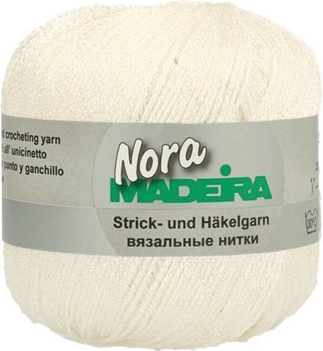 Madeira Nora gemetaliseerd haak- en breigaren 301  Wit