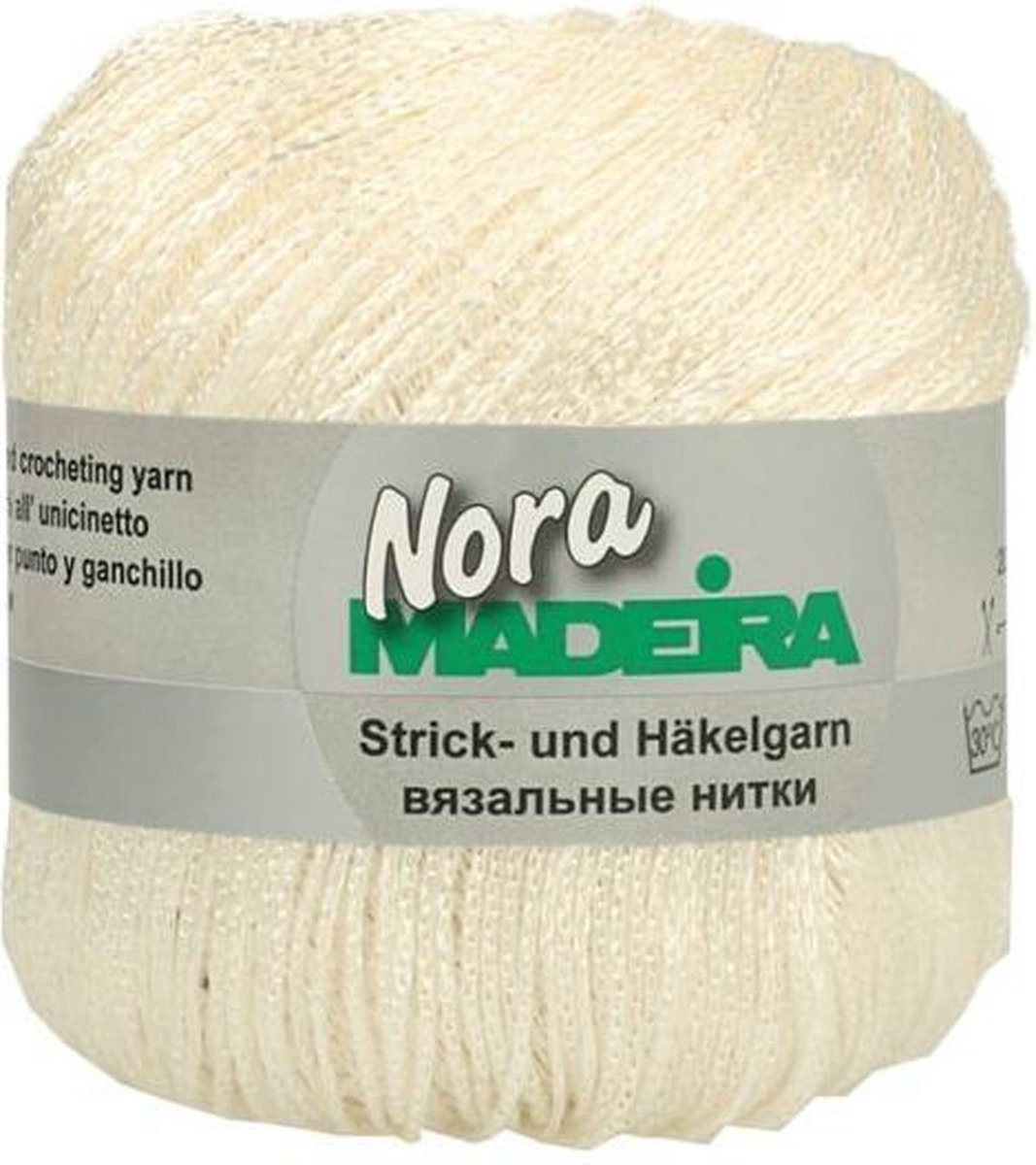 Madeira Nora gemetaliseerd haak- en breigaren 390  Creme