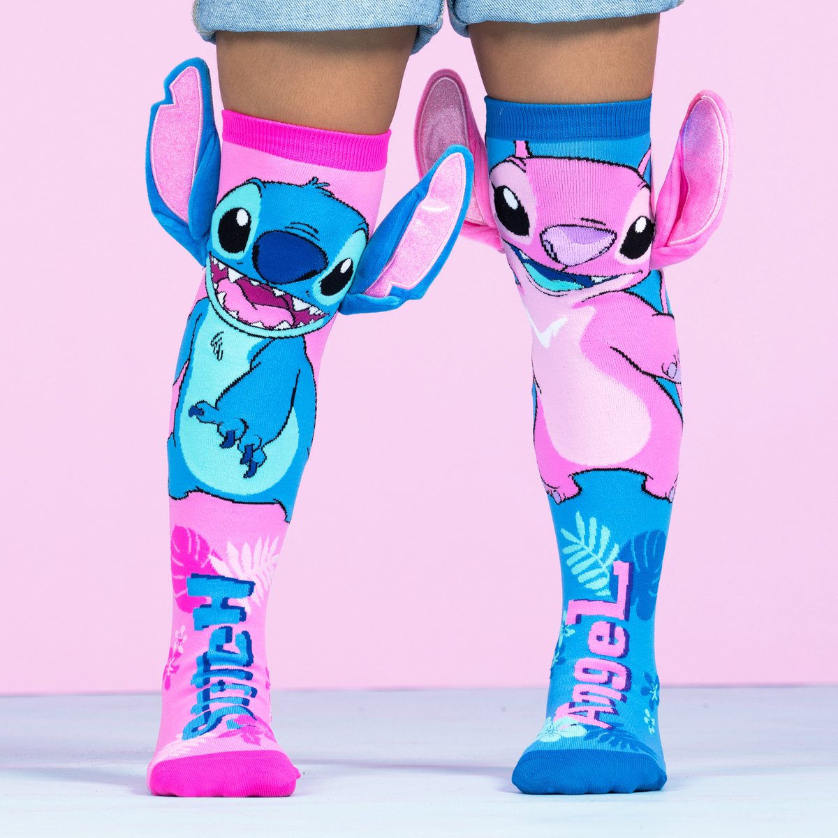 Stitch Disney Sokken - Kinder Sokken - Sinterklaas Cadeau - Cadeau voor Meisje/Jongen - Hoge Sokken One Size
