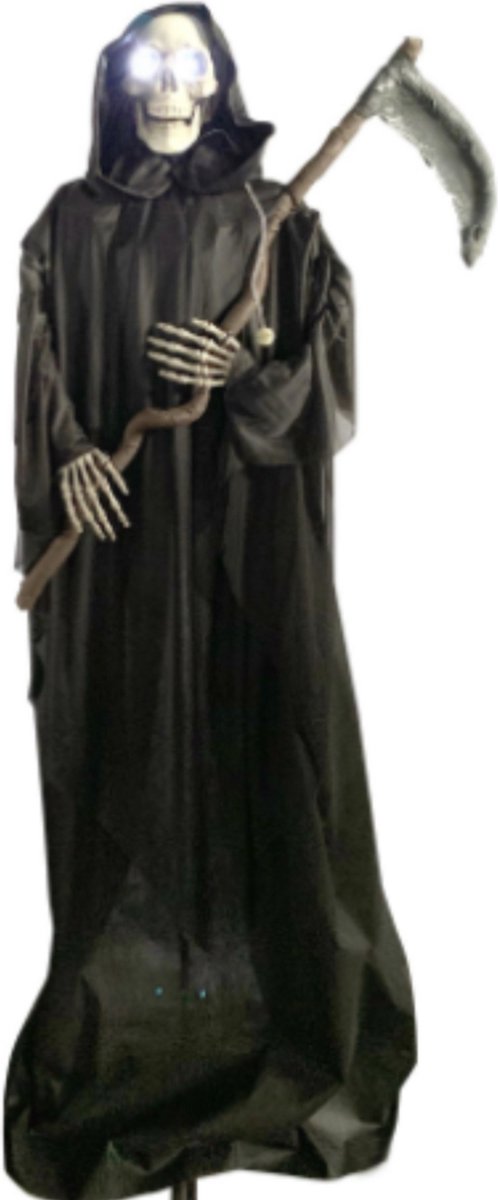 Halloween pop levensgrote bewegende en schreeuwende Grim Reaper