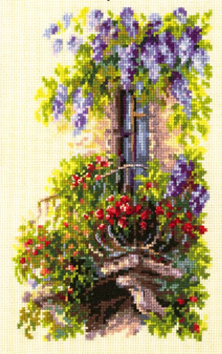 Borduurpakket Magic Needle - Blossoming Balcony