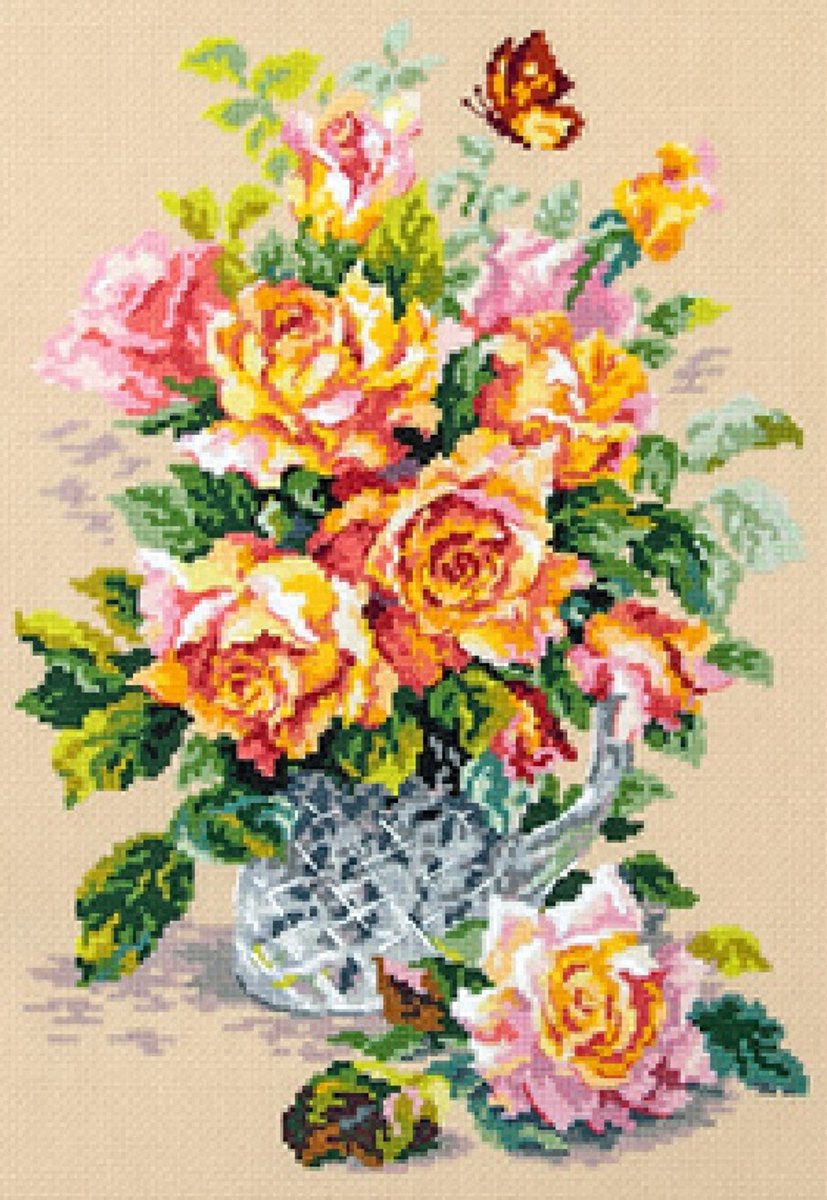 Borduurpakket Magic Needle - Tea Roses