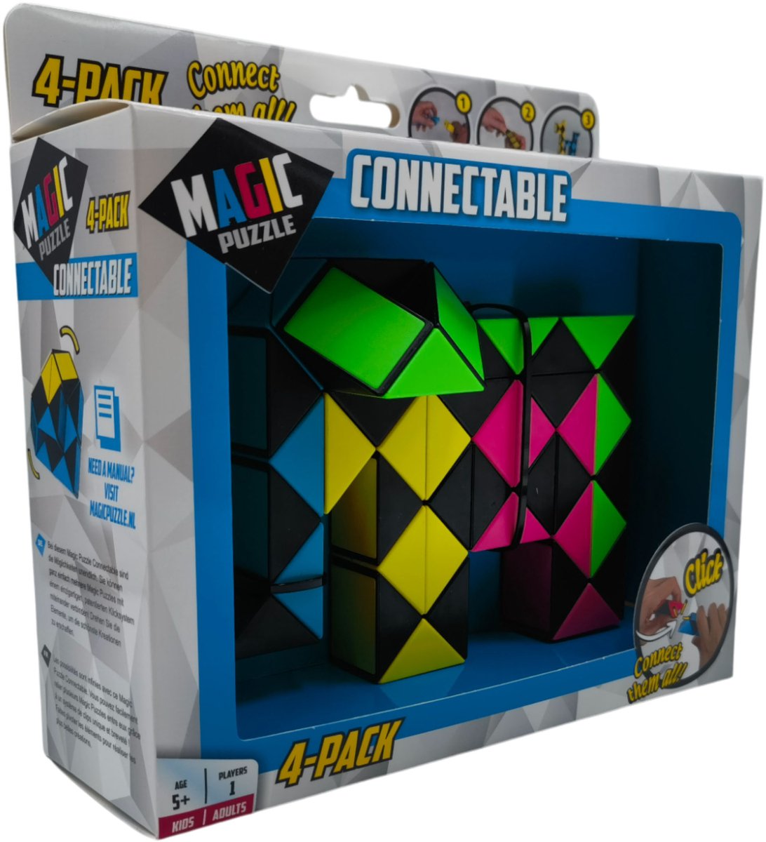 Magic Puzzle, Connectable 4 pack, puzzel, solo game