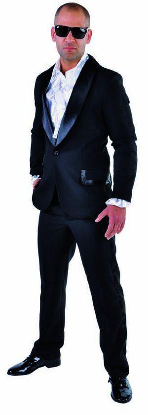 Volwassenenkostuum heren smoking zwart maat XL