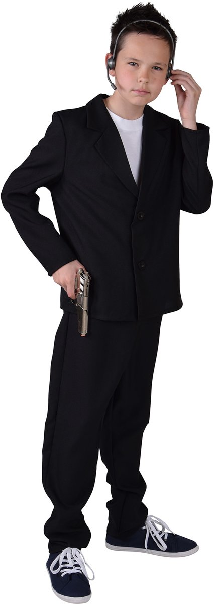 Jongens verkleedkleding Bodyguard - Zwart pak/kostuum maat 176