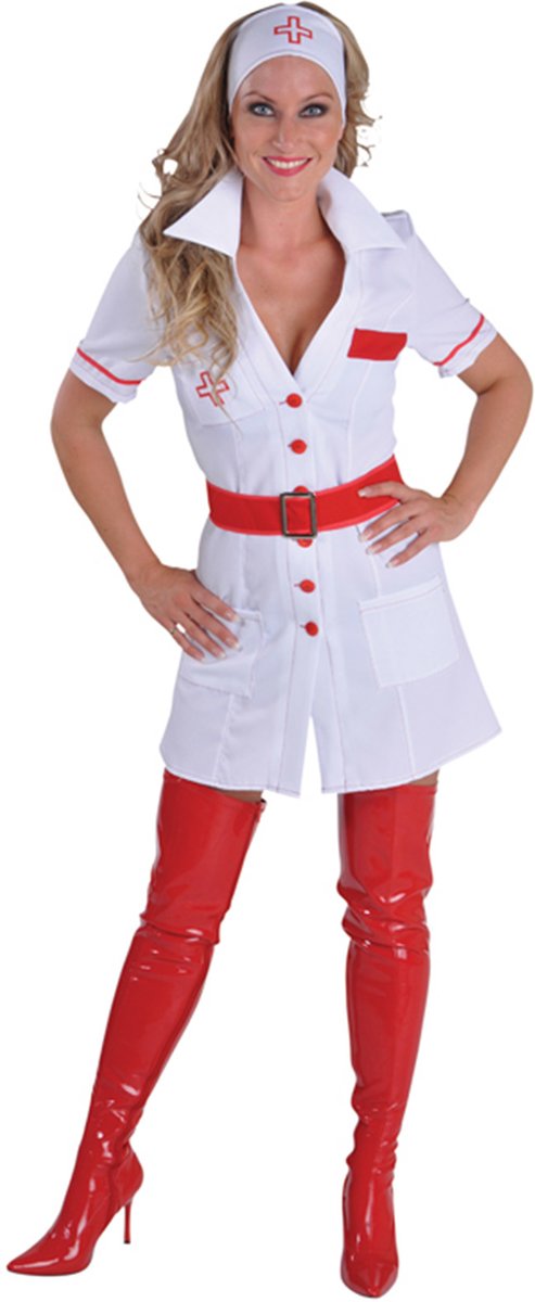 Verpleegster jurk - Zuster verkleedkleding - Carnaval kostuum vrouwen maat 46/48