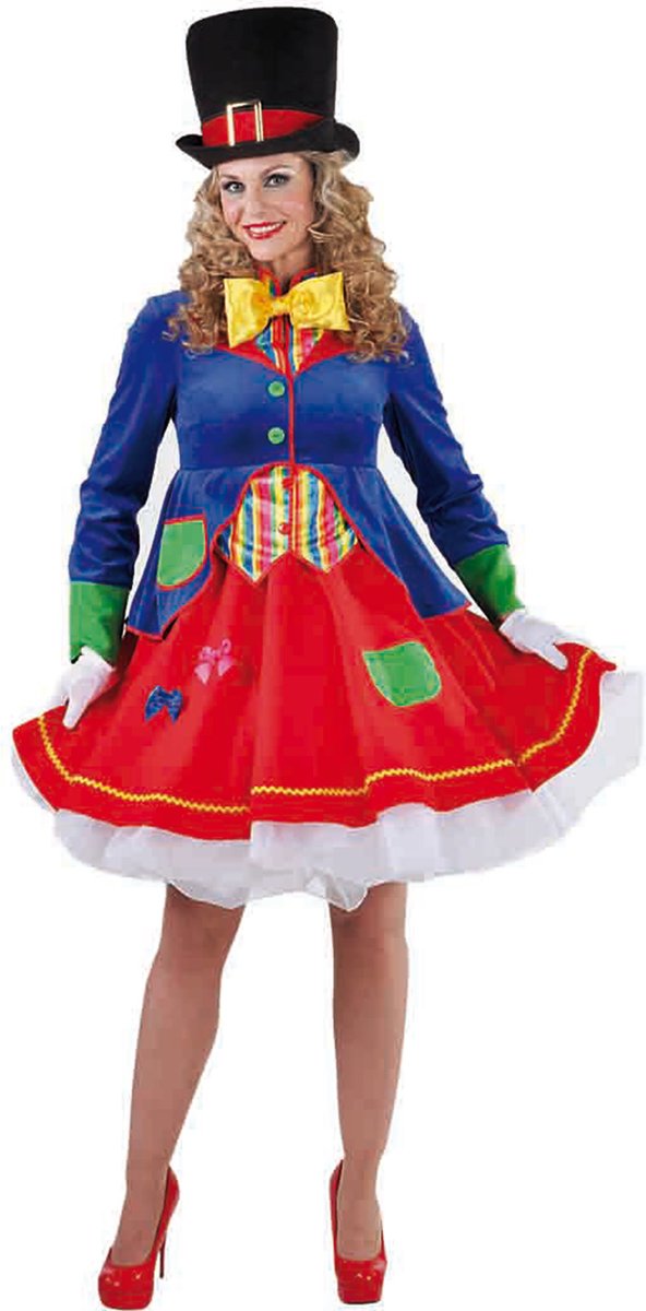 Vrolijke dames clown jurk - Carnaval kostuum vrouwen maat 50/52