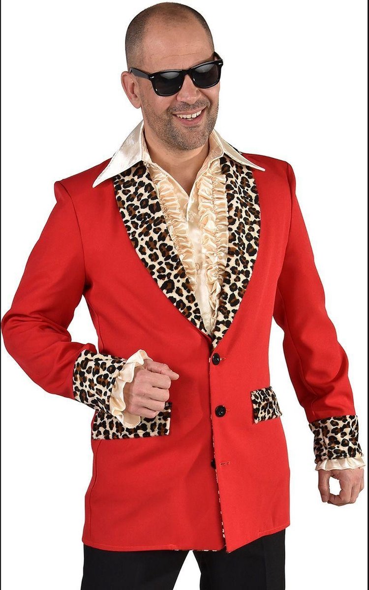 Magic Design Colbert 50s Polyester Rood Maat S