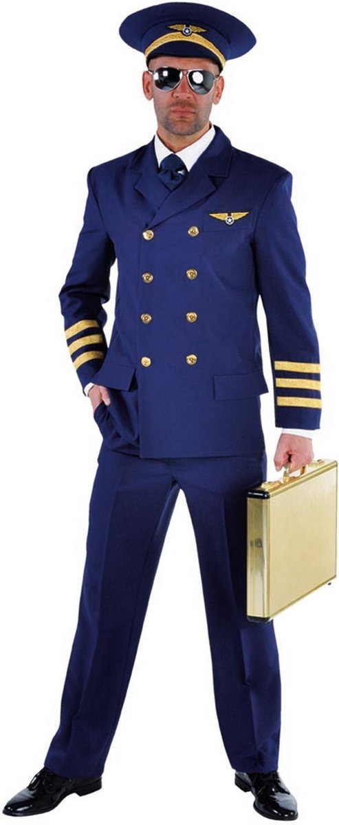 Magic Design Pilotenpak Heren Polyester Blauw Maat Xl