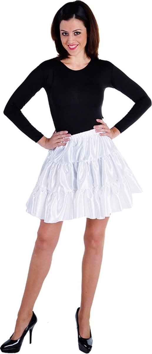Magic Design Verkleed Rok Dames Satijn Wit Maat M