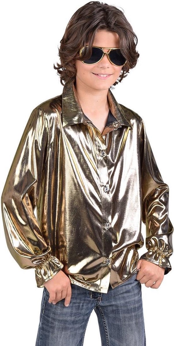 Magic Design Verkleedblouse Junior Polyester/folie Goud Mt 140