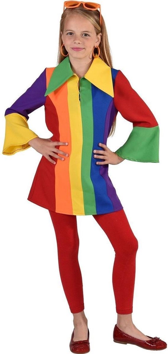 Magic Design Verkleedjurk Regenboog Polyester Maat 128