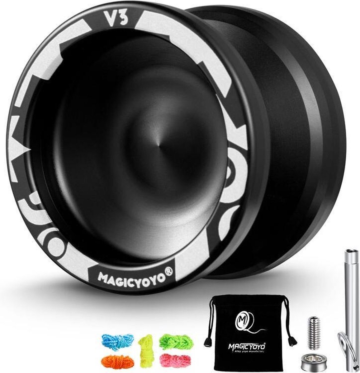 MagicYoyo® - Professionele Yoyo Set MET 8Bal KK Lager - Aluminium Tol model - Jojo voor gevorderden -Hoge Snelheid en Evenwicht - GRATIS Handschoen - INCLUSIEF 5 Extra touwen En Toolkit