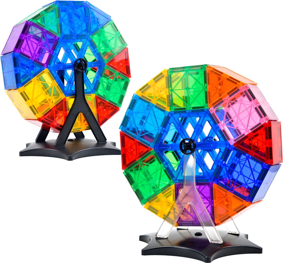 Magna Minds - Ferris wheel - Magnetic Tiles - Magnetisch Speelgoed - Constructie speelgoed - Magnetische tegels - Montessori speelgoed - Magnetic toys - Magnetische bouwstenen - Speelgoed Kinderen