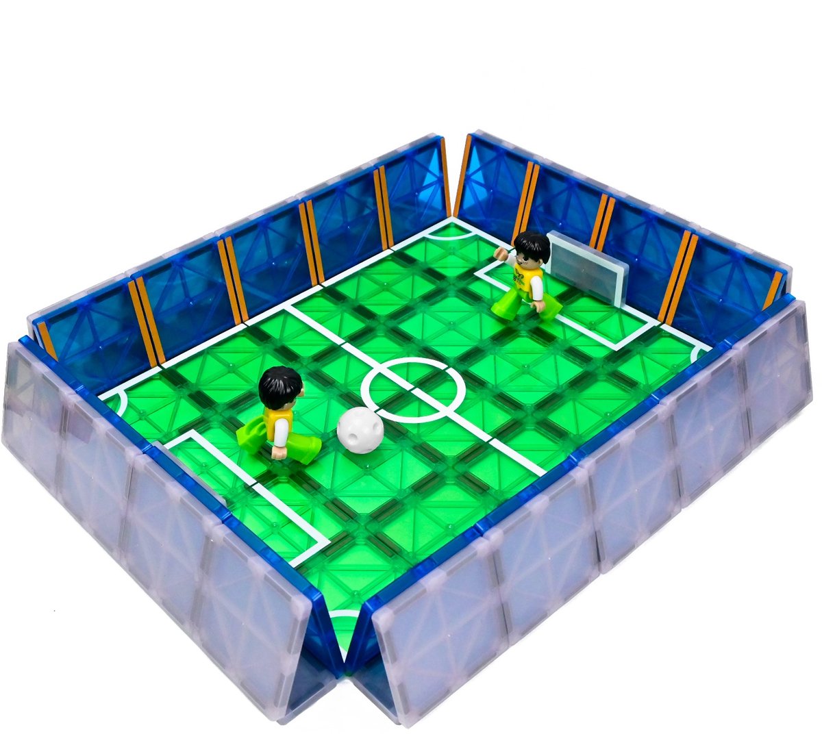 Magna Minds - Magnetic Tiles - Voetbal Thema - Magnetisch Speelgoed – 80 stuks - Constructie speelgoed - Magnetische tegels - Montessori speelgoed - Magnetic toys - Magnetische bouwstenen - Speelgoed Kinderen