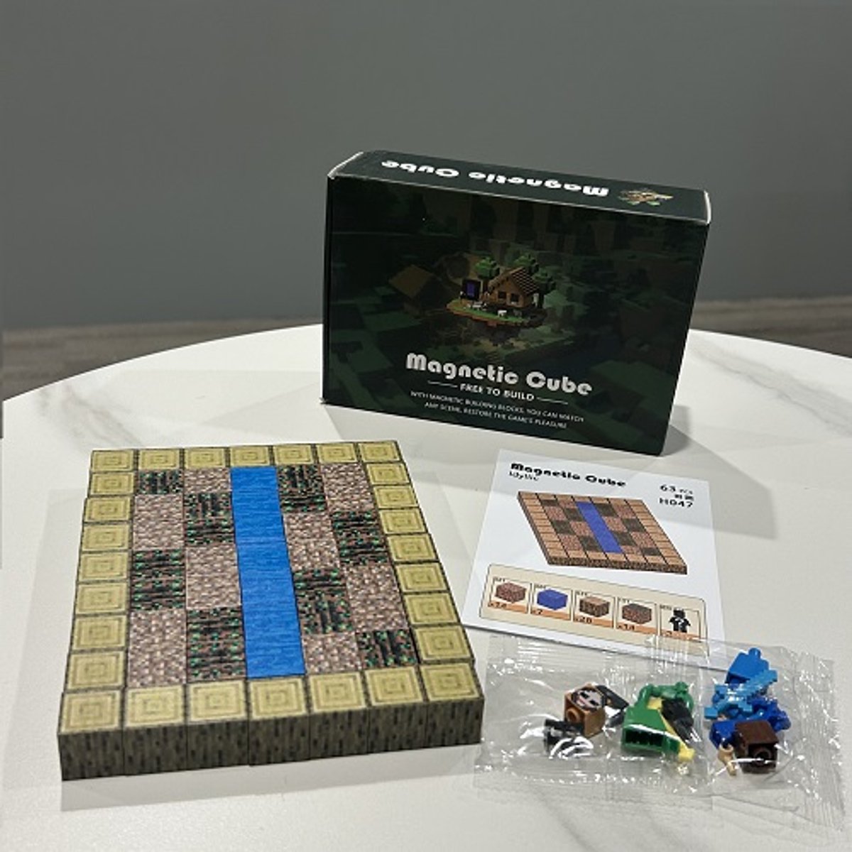 Magnetic cube H047 - Minecraft - Idyllic - 63 pcs - 3+