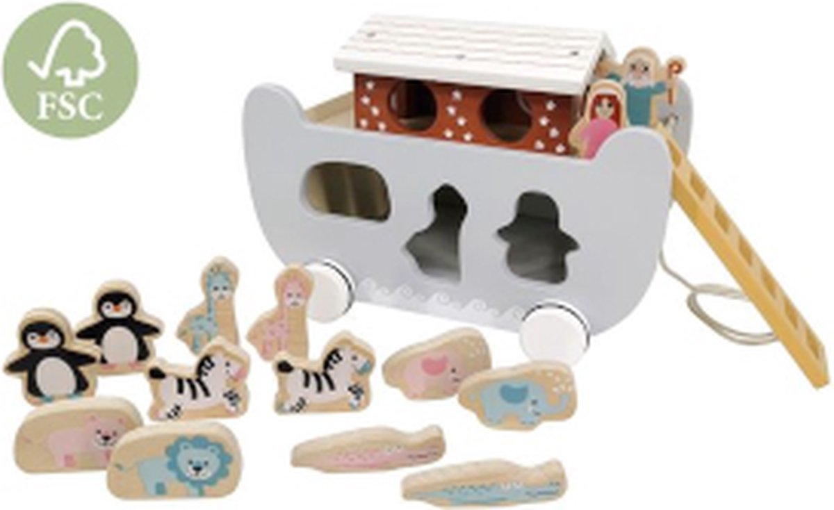 Magni trekfiguur Ark van Noach vormenstoof op wielen