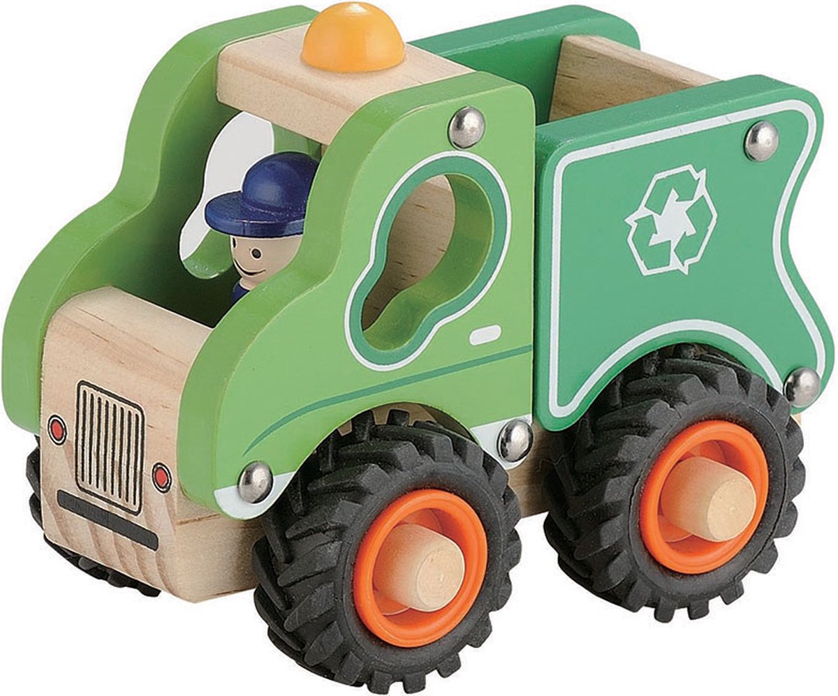 Vuilniswagen met rubber wielen