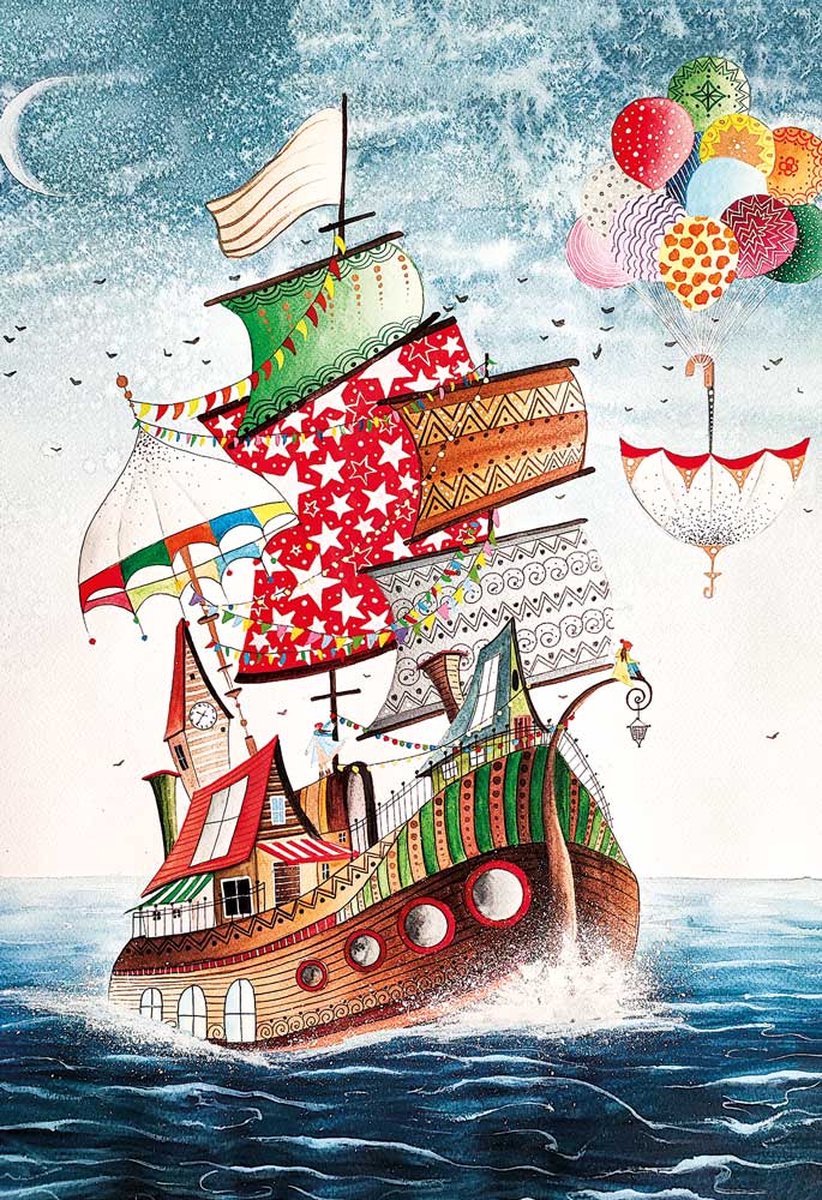 Magnolia puzzel Free Ship - legpuzzel 1000 stukjes multicolor.