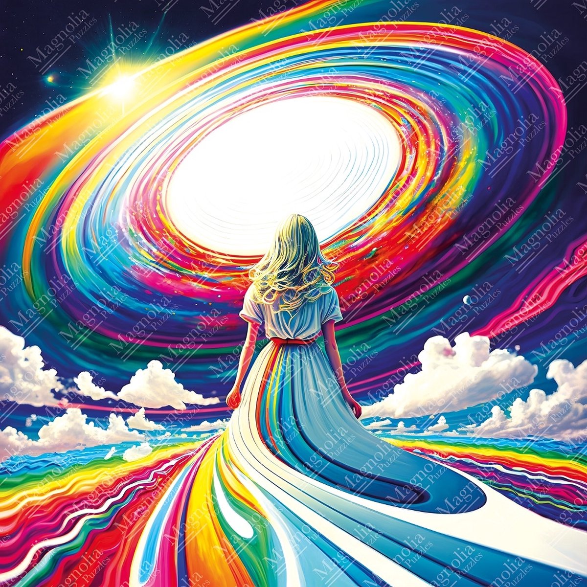 Magnolia puzzel Interconnected - 1023 stukjes kleurrijke legpuzzel.