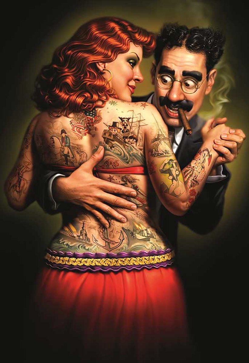 Magnolia puzzel Lydia the Tattooed Lady - 1000 stukjes legpuzzel.