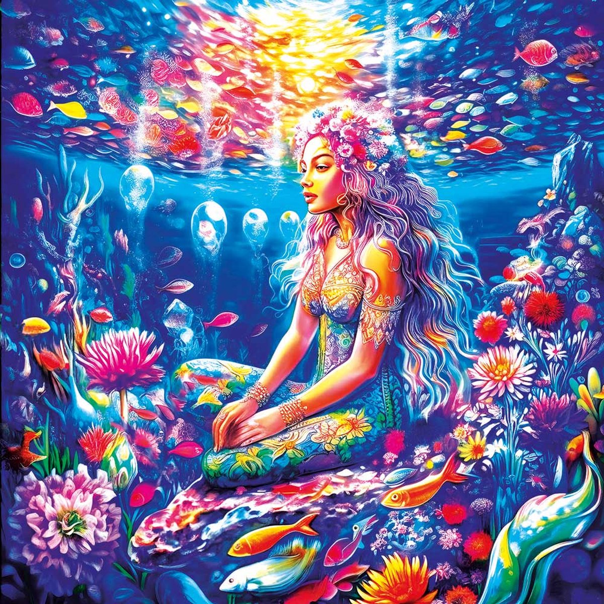 Magnolia puzzel Peace Underwater - legpuzzel 1023 stukjes multicolor.