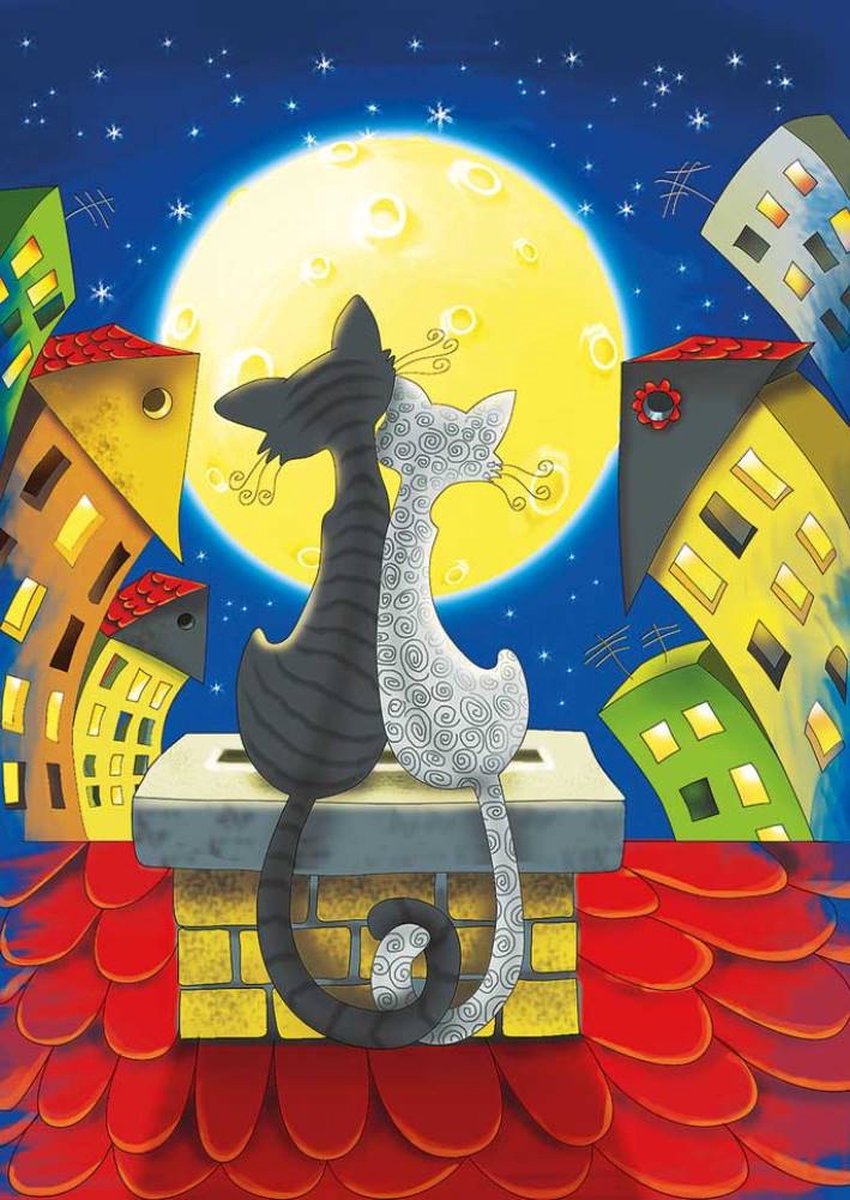 Magnolia puzzel legpuzzel Cats on the Roof - 1000 stukjes.