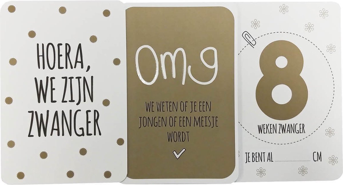   mijlpaalkaartjes zwangerschap 24 stuks